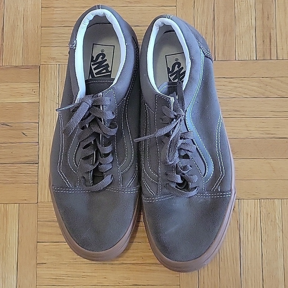 VANS x Supreme Old Skool ‘92 Zero Gray Leather Suede Gum Mens 8.5 Women's 10